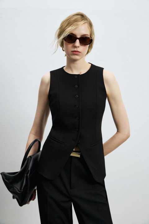 Women's Blouse Vest Black - LUFIAN