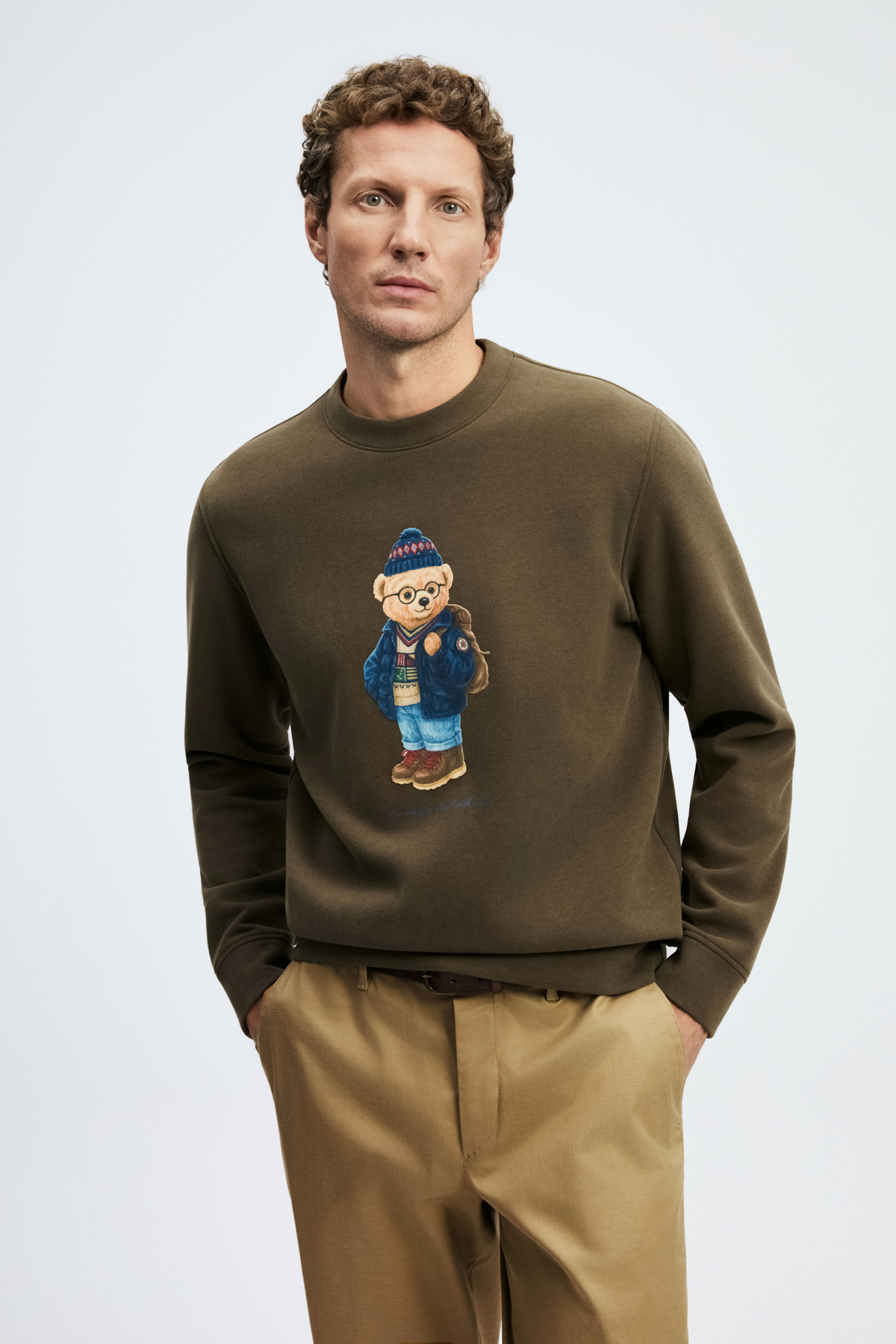 Mıles Erkek Sweatshirt Kahverengi - Lufian (1)