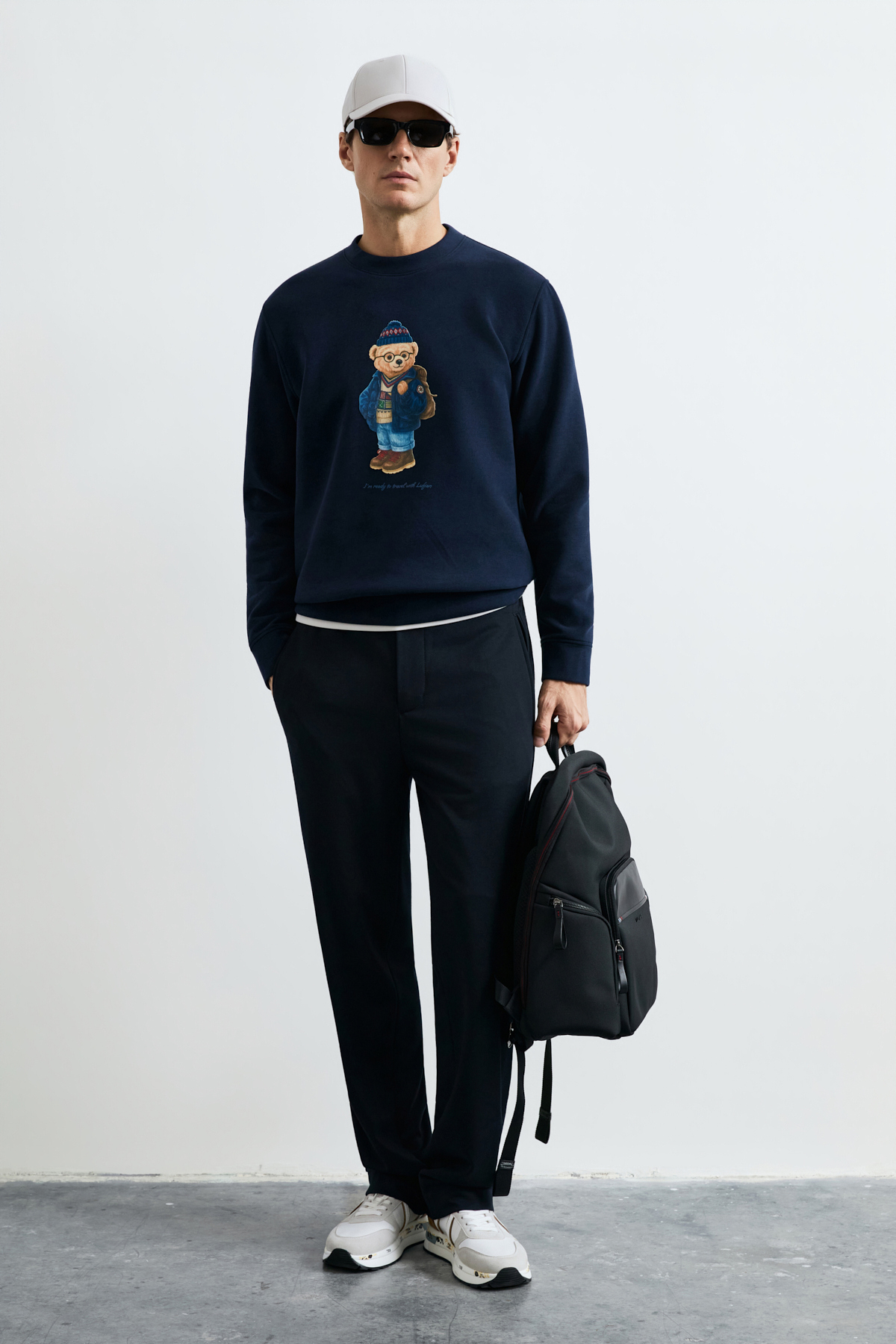 Mıles Erkek Sweatshirt Lacivert - Lufian (1)