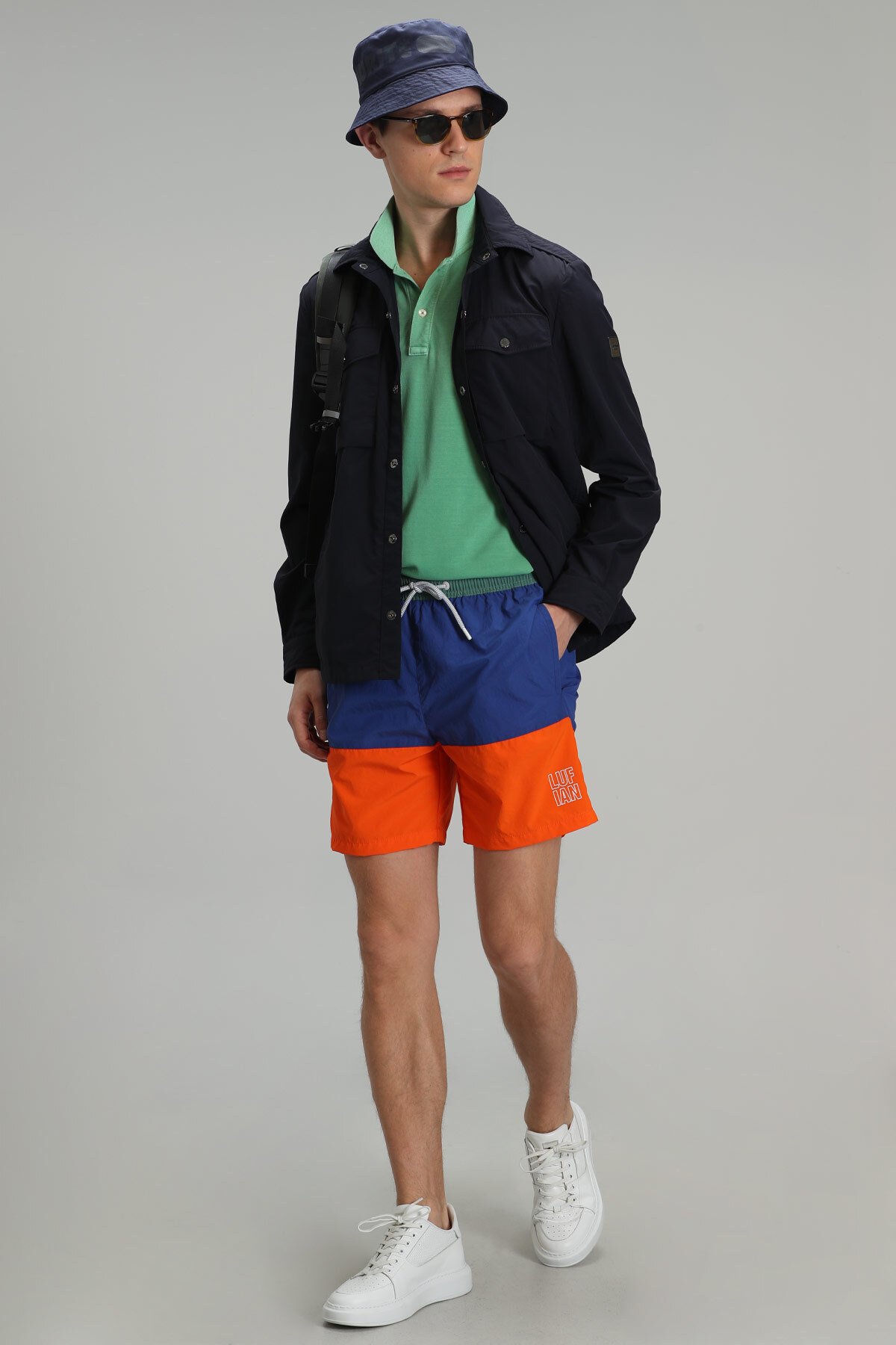 Mıx Erkek Deniz Şortu Saks - Lufian