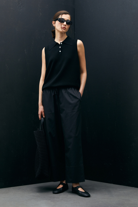 Molly Kadın Keten Karışımlı Kazak Siyah - Lufian (1)