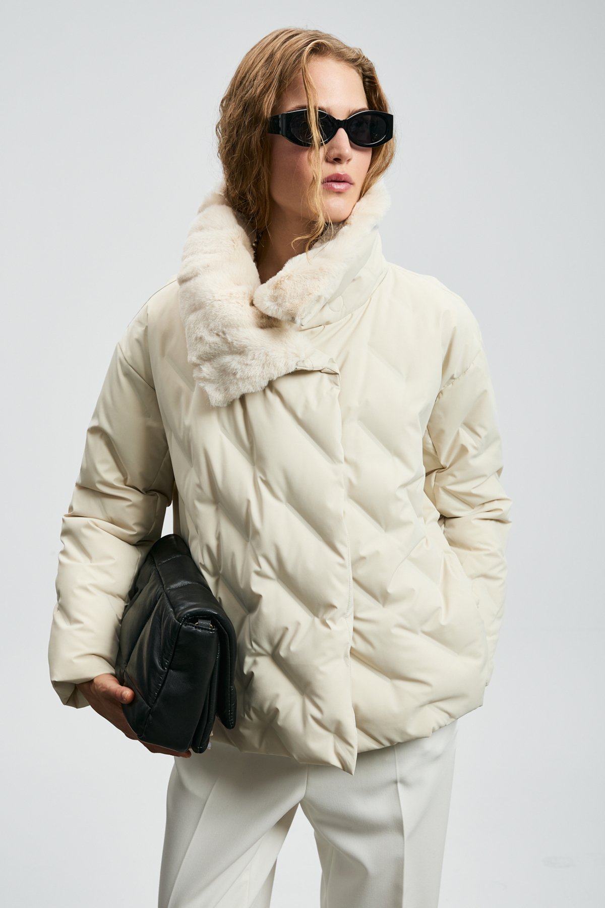 Kaztüyü Woman Coat Ecru - Lufian (1)