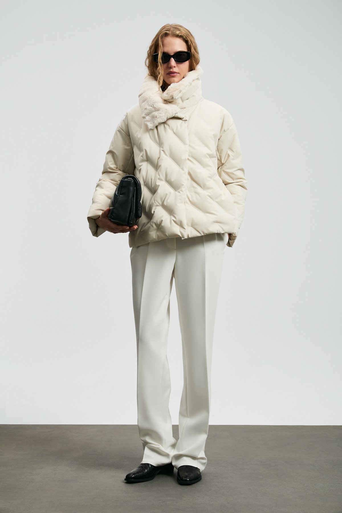 Kaztüyü Woman Coat Ecru - Lufian (1)