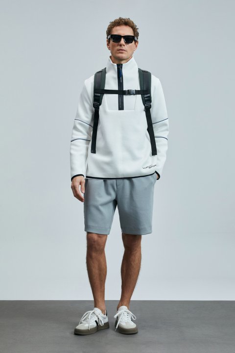 Moon Erkek Şort Eşofman Gri - Lufian