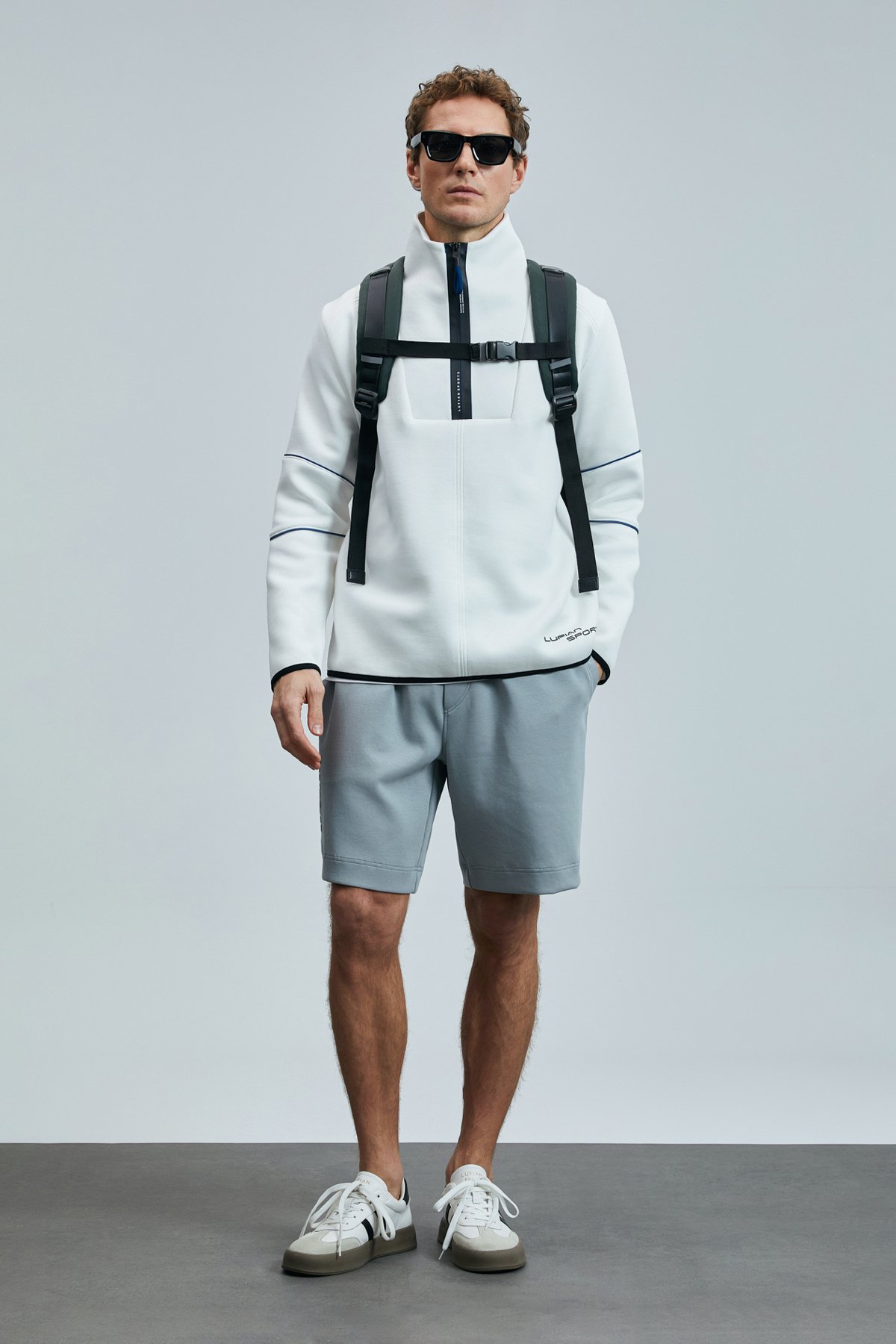 Moon Erkek Şort Eşofman Gri - Lufian