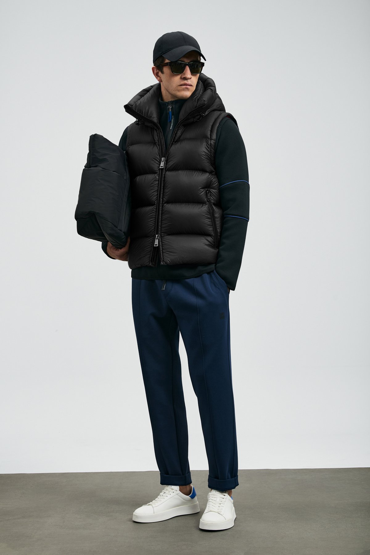 Goose Feather Mens Vest Black - Lufian (1)