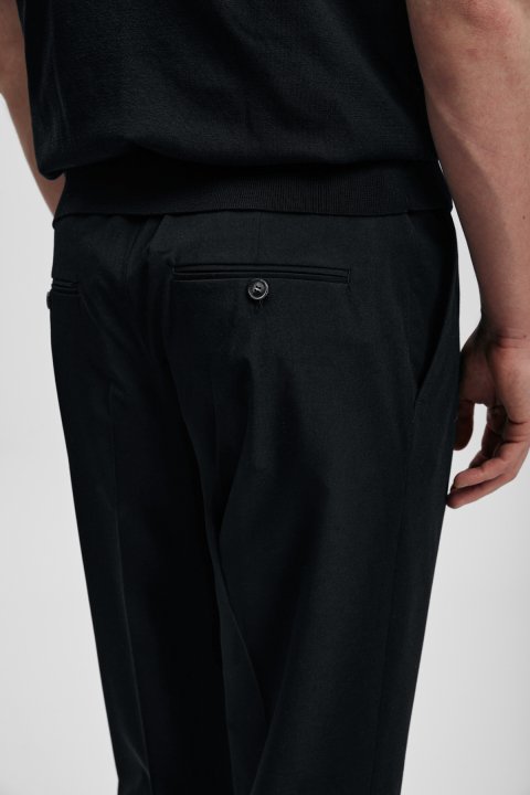 Nalon Smart Erkek Chino Pantolon Slim Fit Siyah - LUFIAN