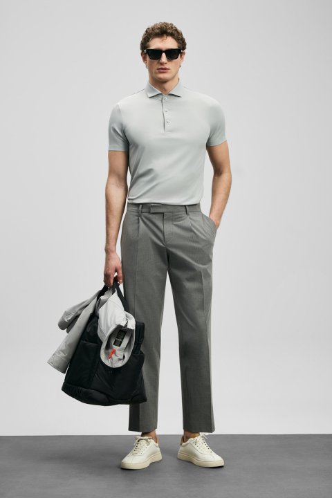 Nalon Smart Erkek Chino Pantolon Slim Fit Açık Gri - Lufian (1)