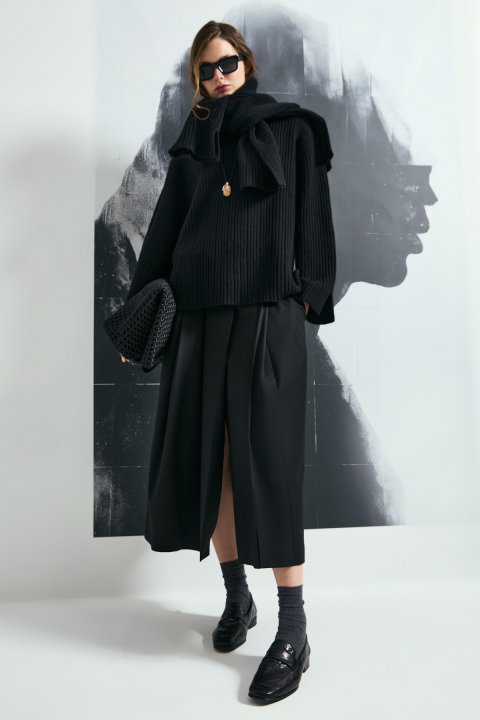 Nara Kadın Etek Siyah - Lufian (1)