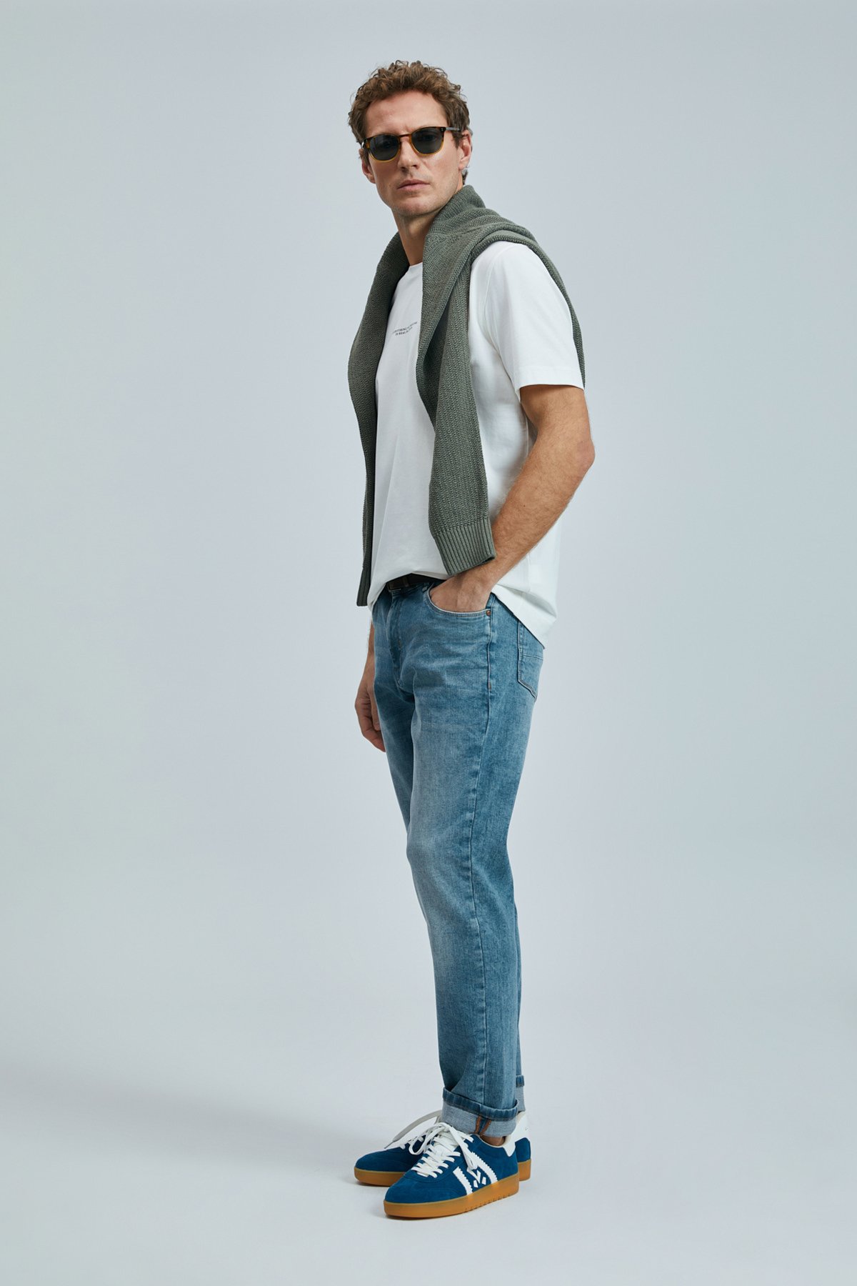 Nessıo Smart Jean Erkek Pantolon Slim Fit Mavi - Lufian (1)