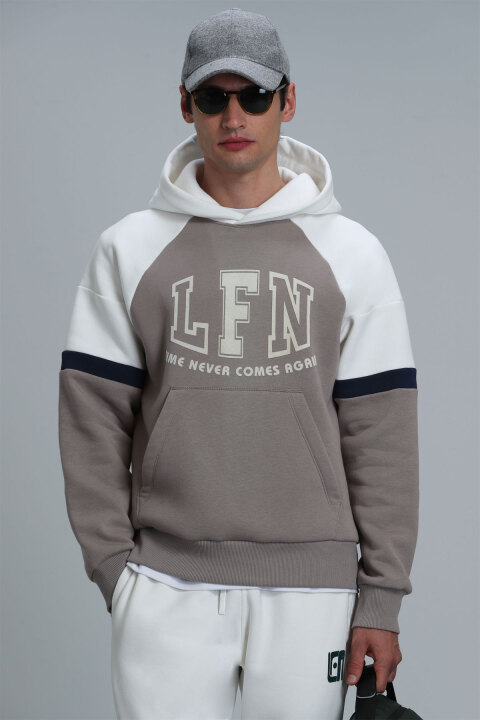 Never Erkek Sweatshirt Bej - Lufian