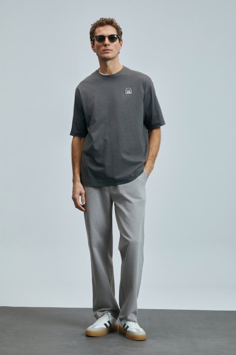 Nımbus Modern Grafik T- Shirt Kahverengi - Lufian