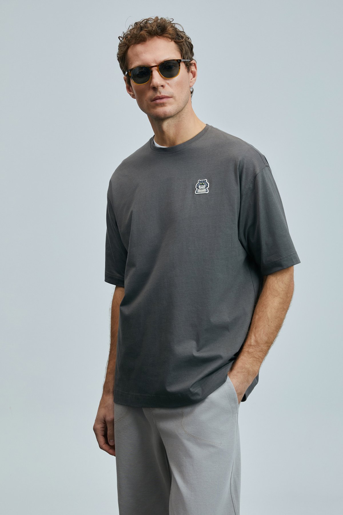 Nımbus Modern Grafik T- Shirt Kahverengi - Lufian (1)