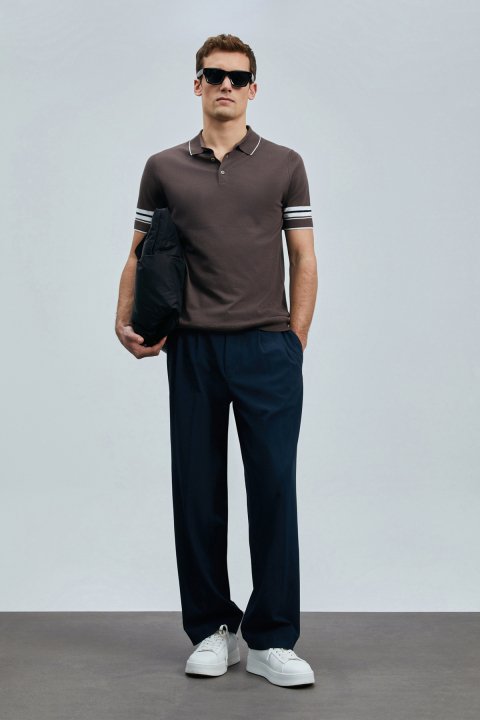 Noah Erkek Modal Karışımlı Kazak Kahverengi - Lufian