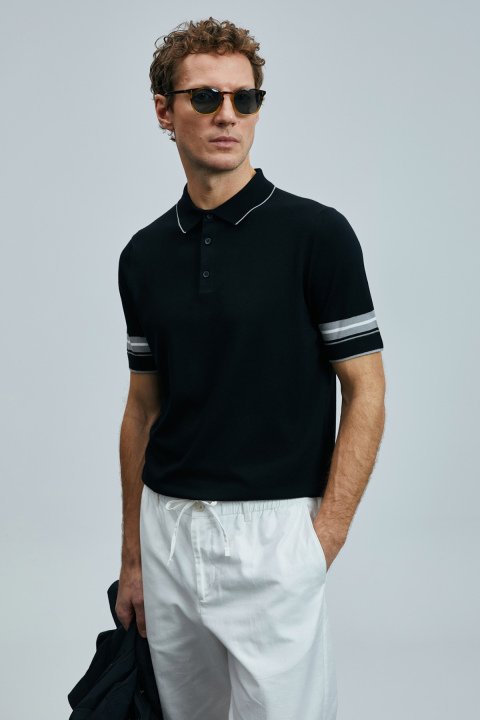 Noah Erkek Modal Karışımlı Kazak Siyah - Lufian (1)