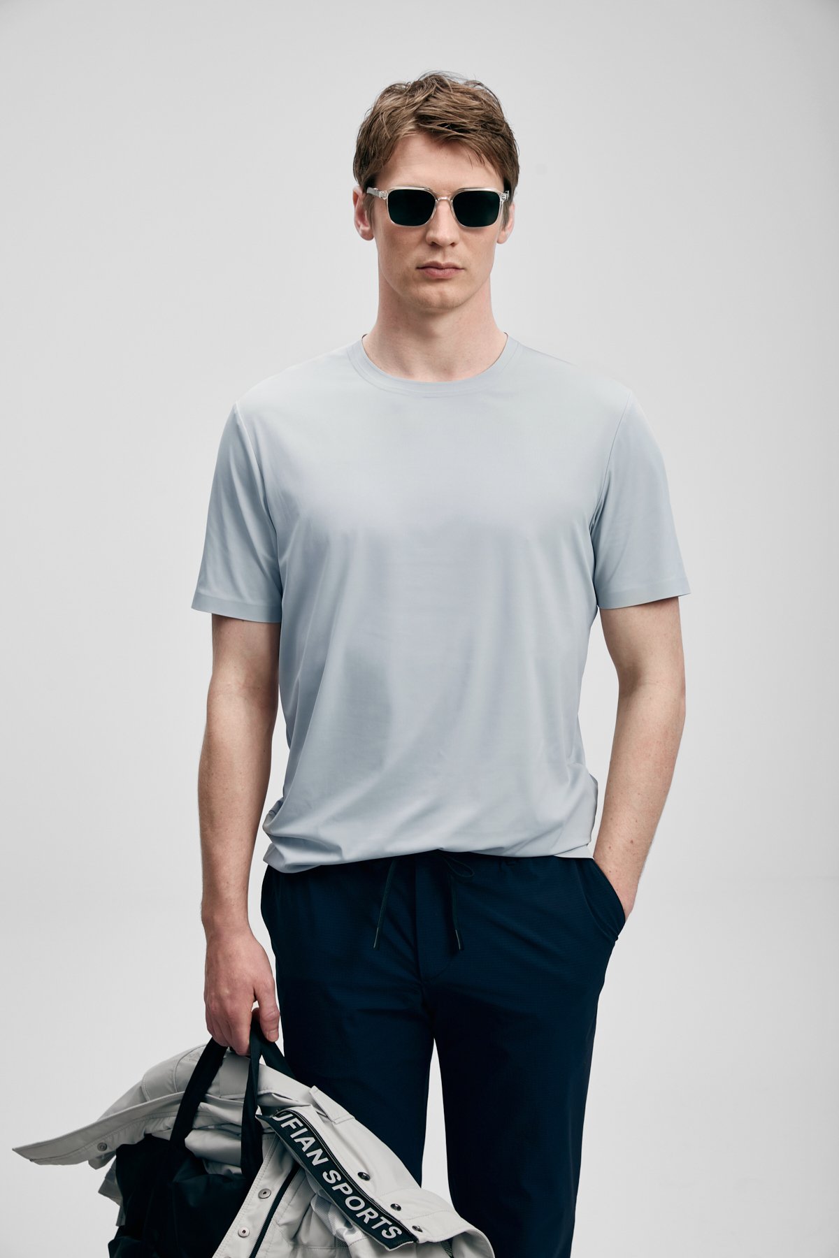 Nuvor Hi- Tech Performance Dikişsiz T- Shirt Açık Gri - Lufian (1)