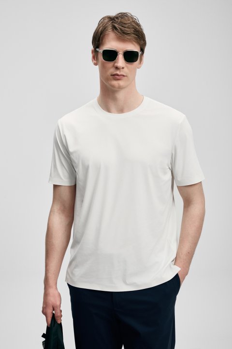 Nuvor Hi-Tech Performance Seamless T-Shirt White - LUFIAN (1)
