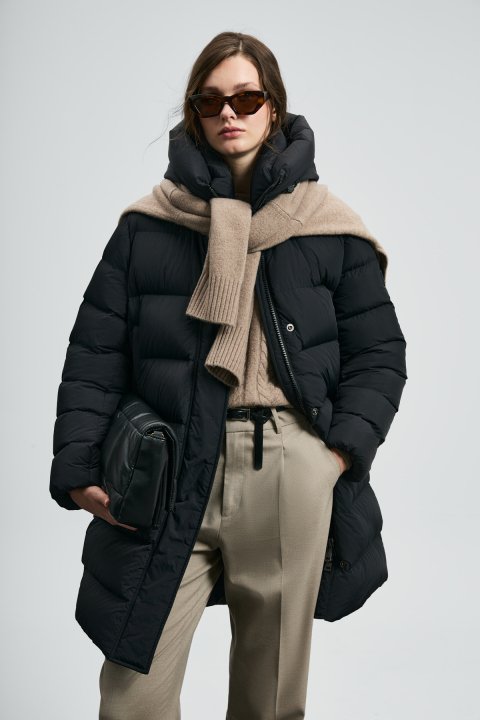 Olıvıa Kaz Tüyü Kadın Mont Siyah - Lufian (1)