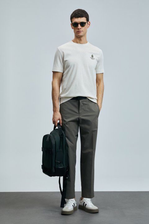 Olıvıa Modern Grafik Tişört Ekru - LUFIAN