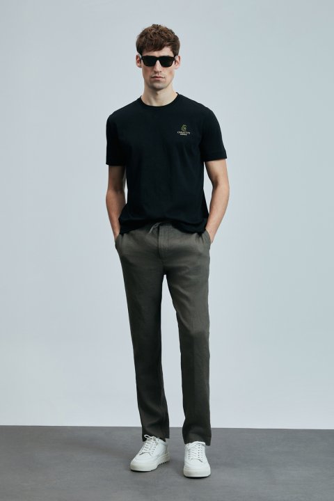 Olıvıa Modern Grafik T- Shirt Siyah - Lufian