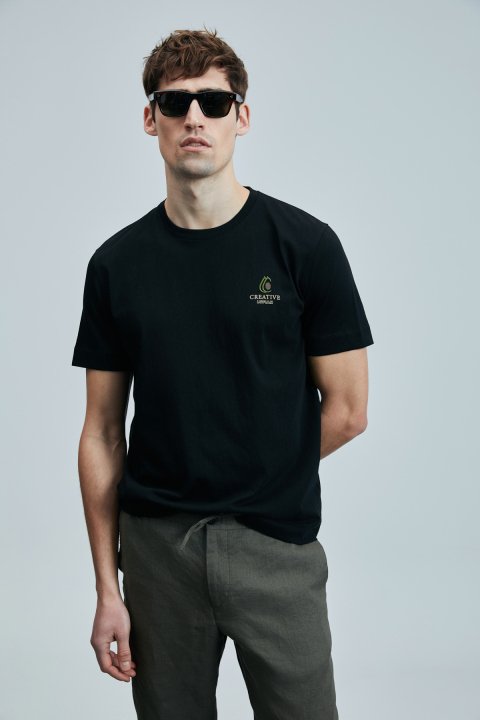 Olıvıa Modern Grafik T- Shirt Siyah - Lufian (1)