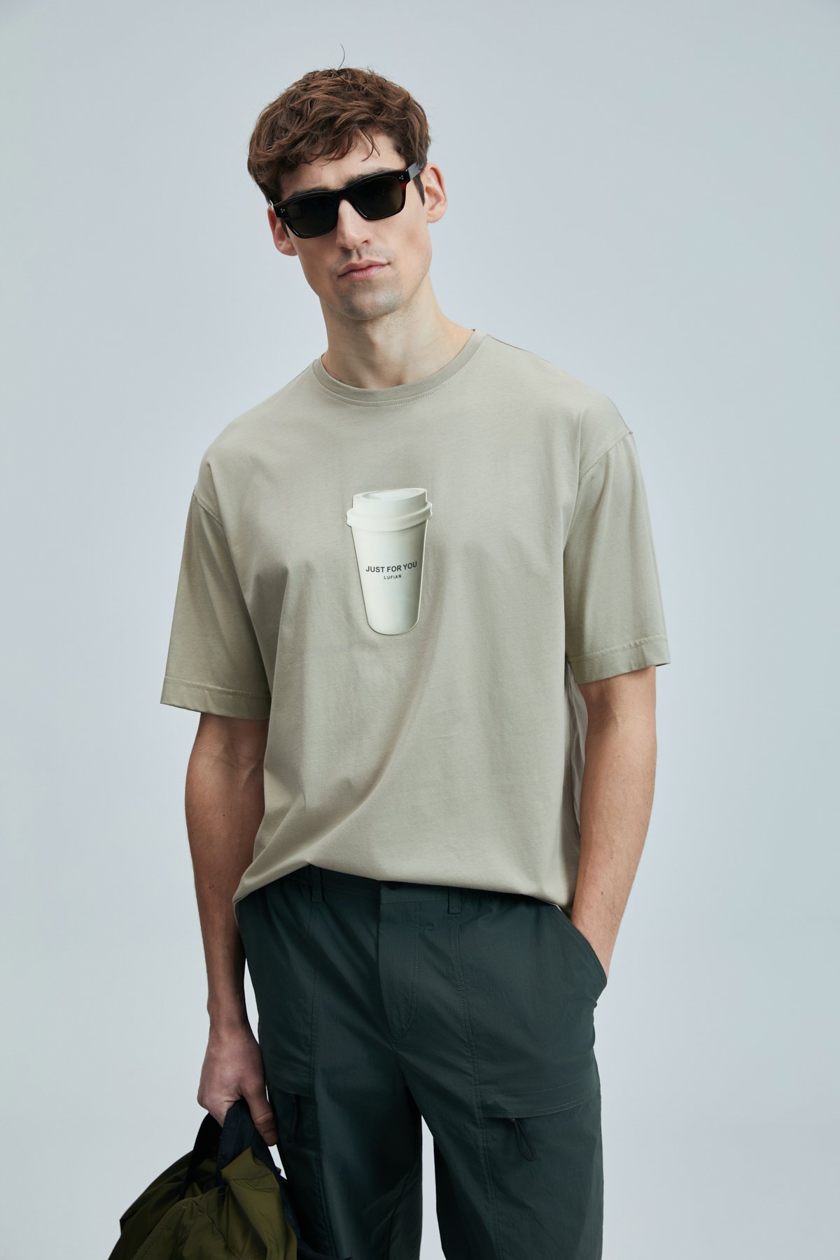 Omen Modern Grafik T- Shirt Bej - Lufian (1)