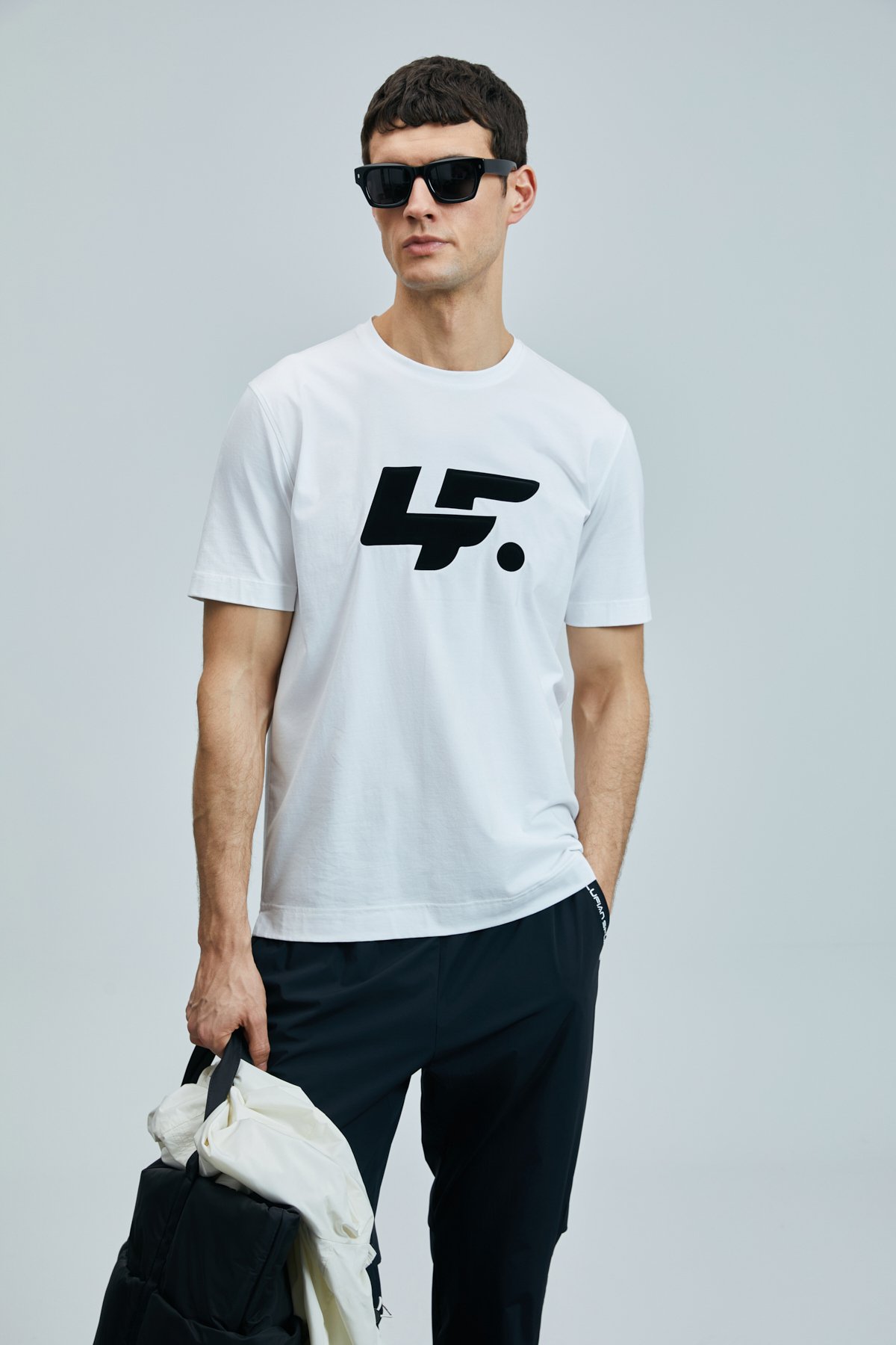 Onıx Modern Grafik T- Shirt Beyaz - Lufian