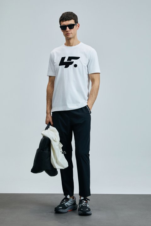 Onıx Modern Grafik T- Shirt Beyaz - Lufian (1)