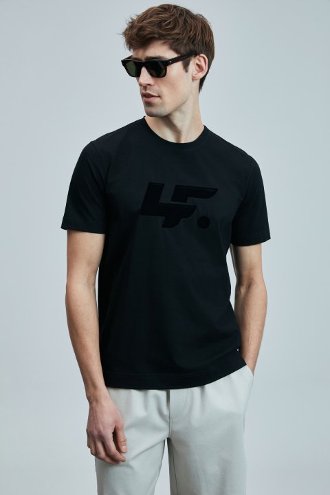 Onıx Modern Grafik T- Shirt Siyah - Lufian (1)