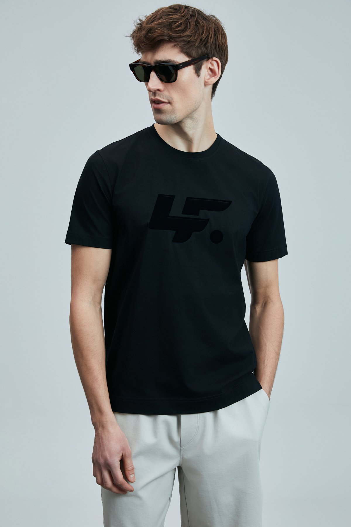 Onıx Modern Grafik T- Shirt Siyah - Lufian (1)