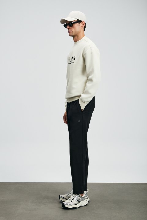 Oracle Erkek Sweatshirt Kırık Beyaz - LUFIAN