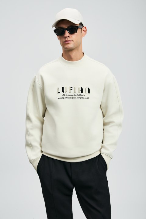 Male Sweatshirt Off Whıte - Lufian