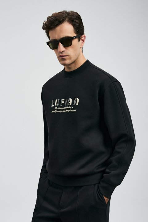Oracle Erkek Sweatshirt Siyah - LUFIAN