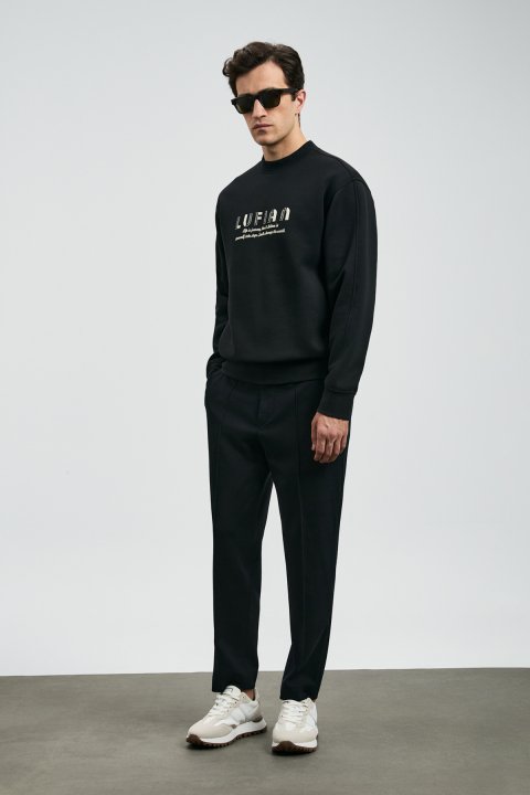 Oracle Erkek Sweatshirt Siyah - LUFIAN