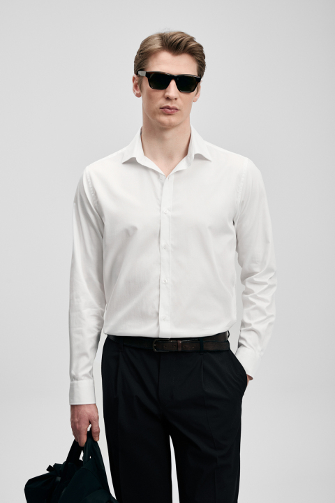 Orland Men's Basic Shirt Regular Fit White - Lufian