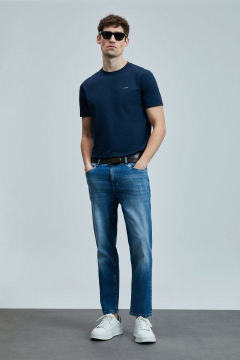 Orlando Smart Jean Erkek Pantolon Slim Fit Mavi - Lufian (1)