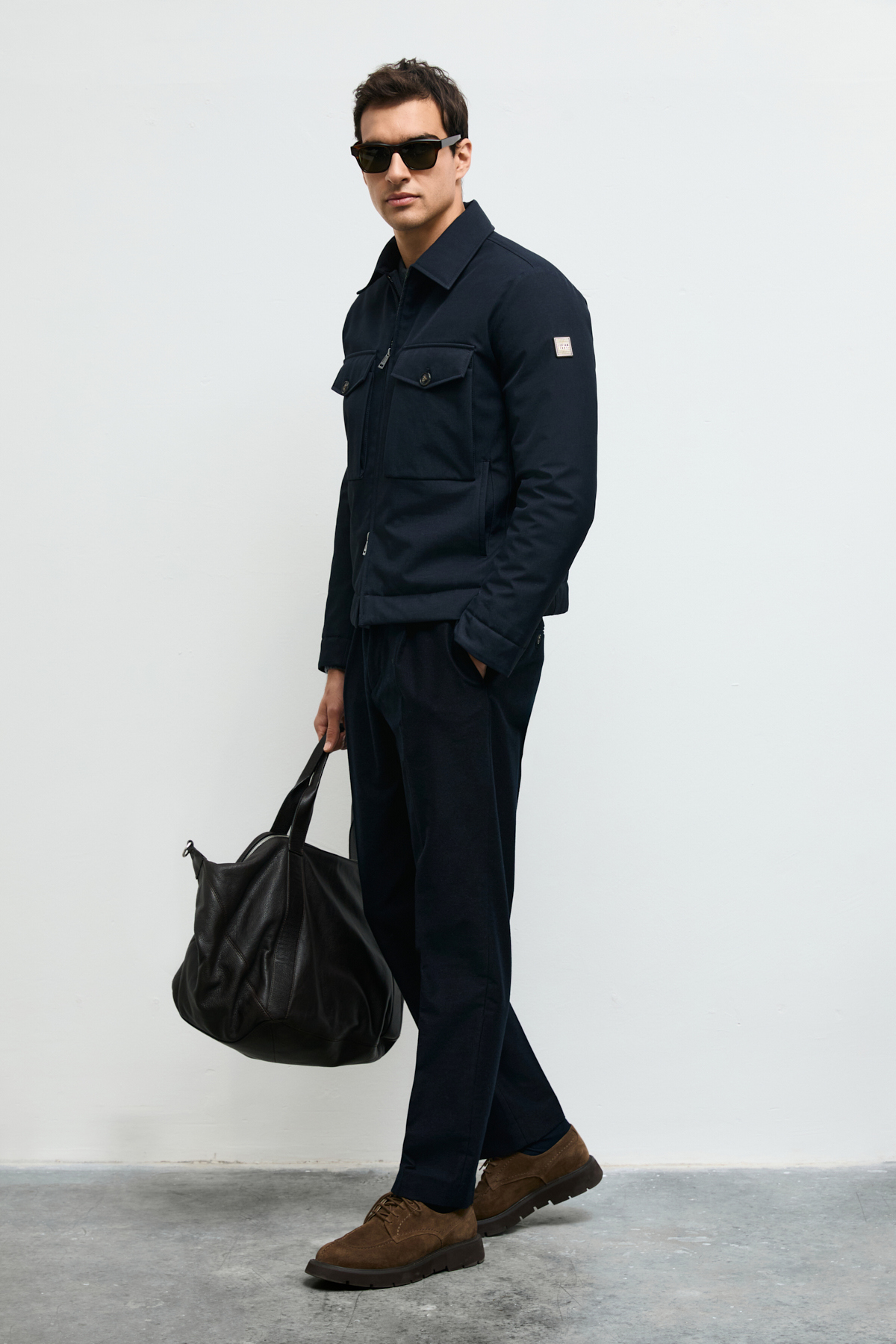 Goose Feather Male Coat Navy - LUFIAN