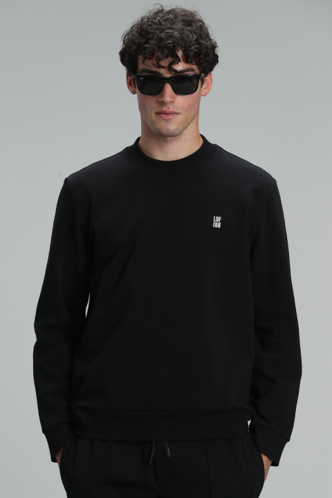 Oscar Erkek Sweatshirt Siyah - Lufian