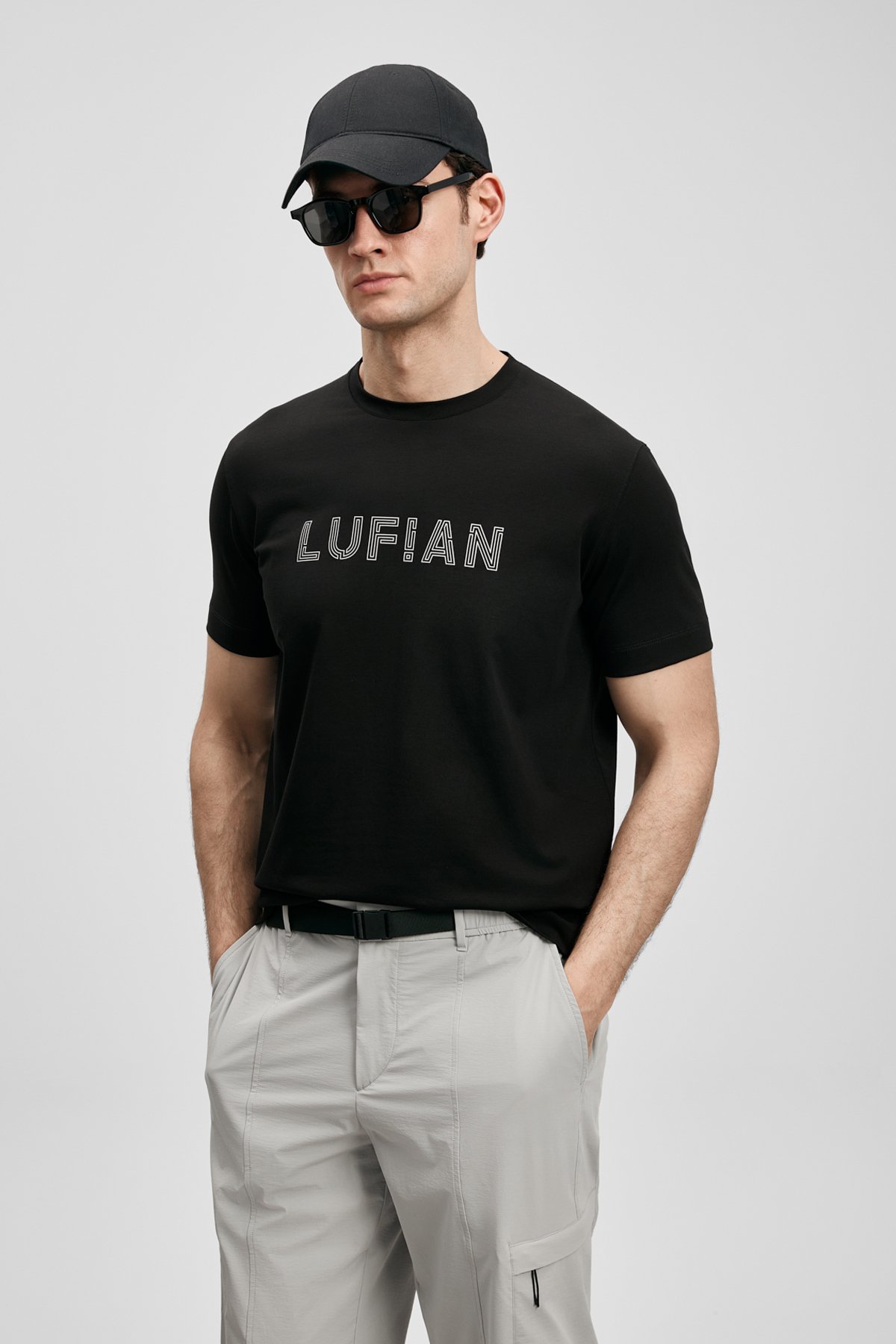 Oscar Modern Grafik T- Shirt Siyah - Lufian (1)