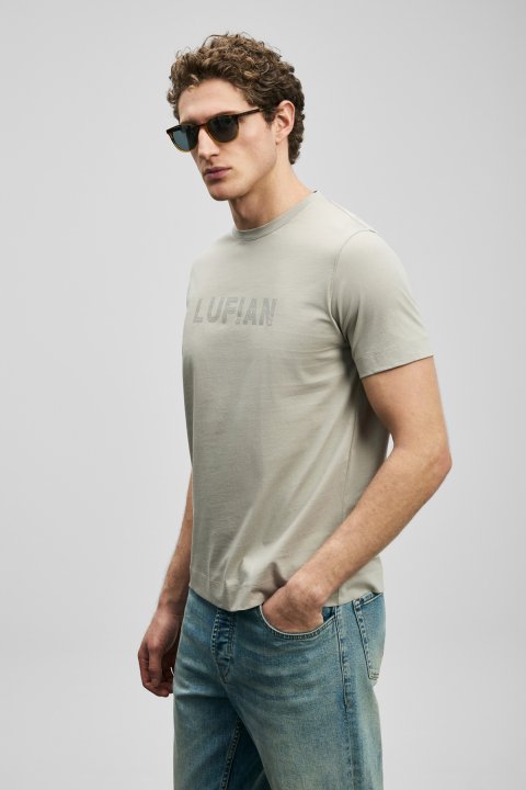 Oscar Modern Graphic T-Shirt Beige - Lufian (1)