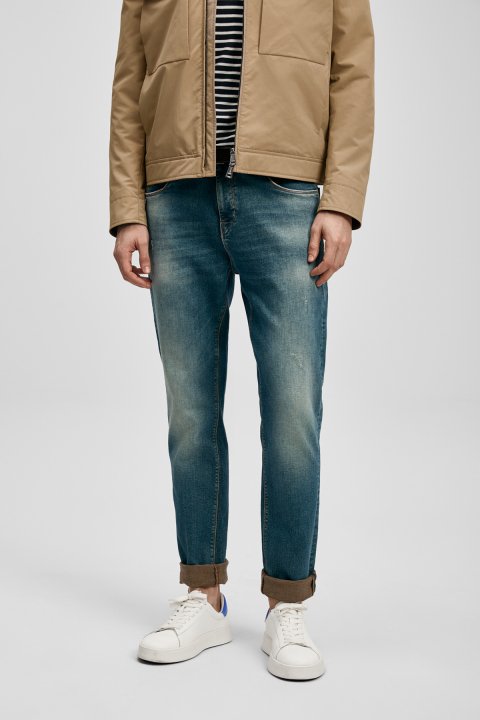 Oslo Smart Jeans Men's Pants Slim Fit Green - Lufian (1)