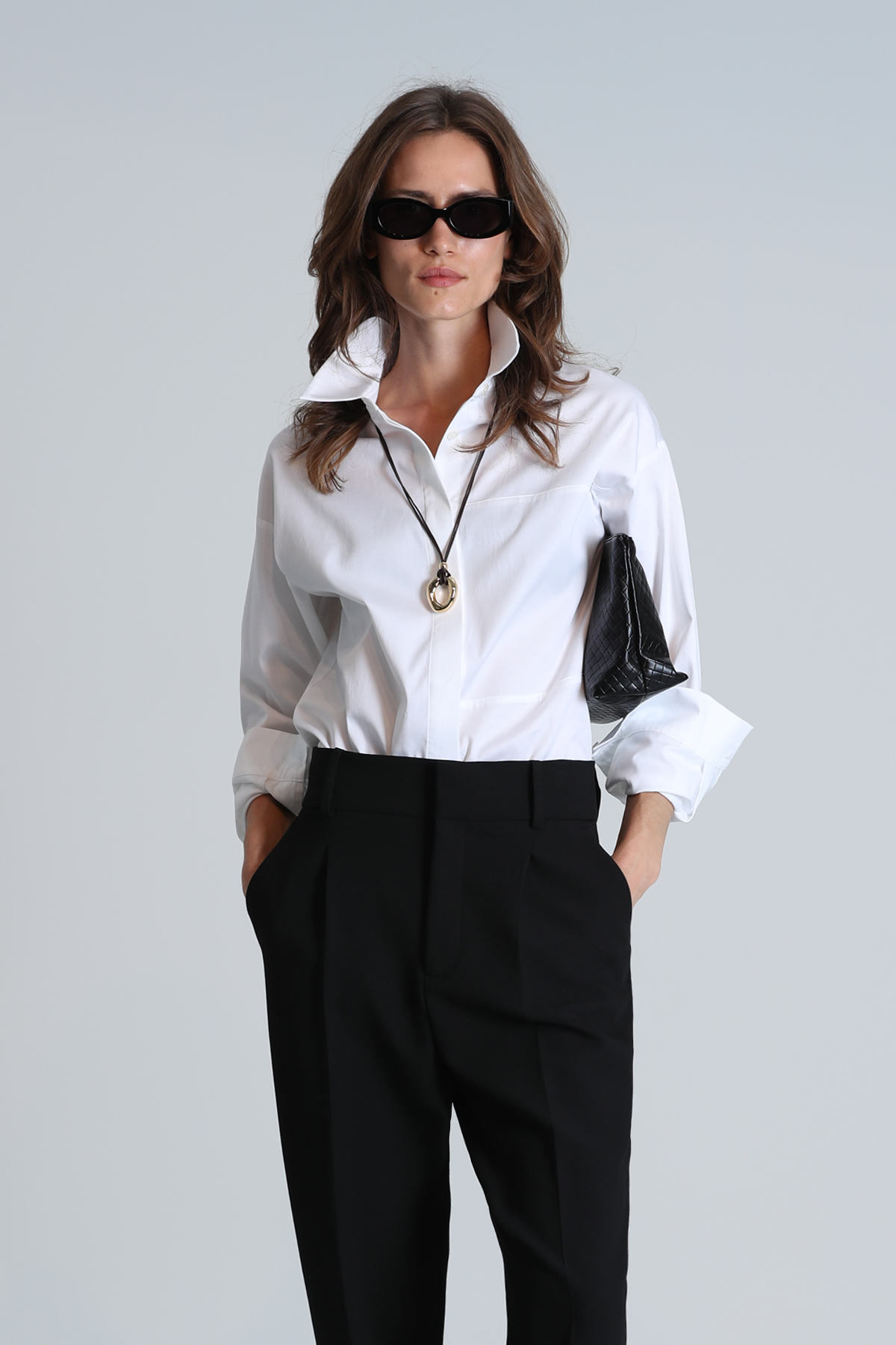 Ottava Kadın Gömlek Regular Fit Beyaz - Lufian