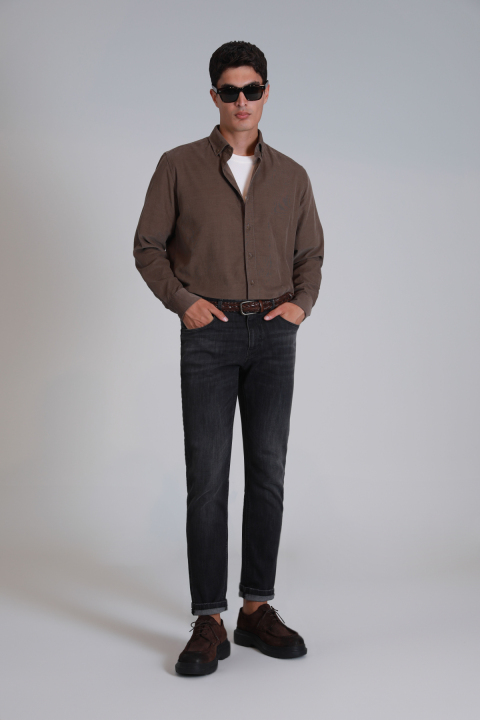 Owen Smart Jean Erkek Pantolon Slim Fit Grey - Lufian