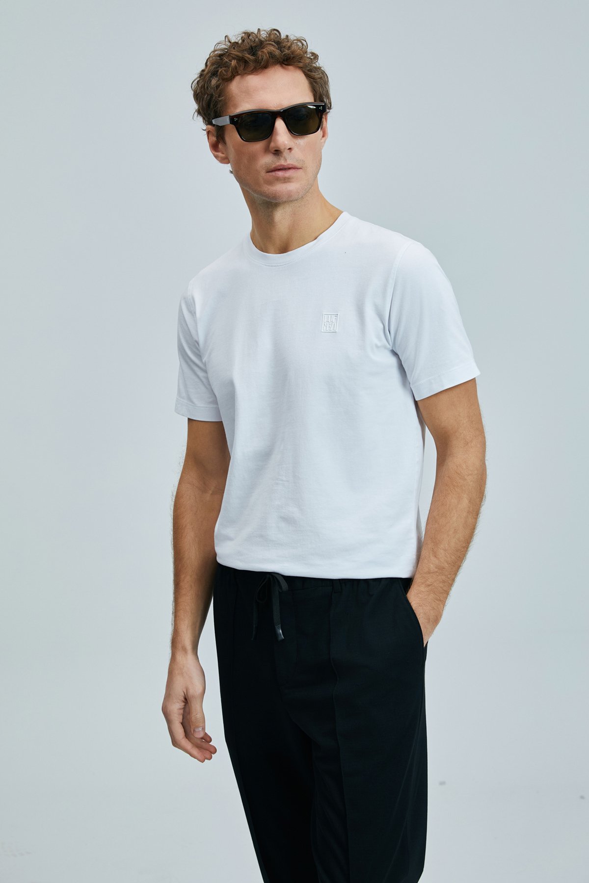 Pablo Modern Grafik T- Shirt Beyaz - Lufian