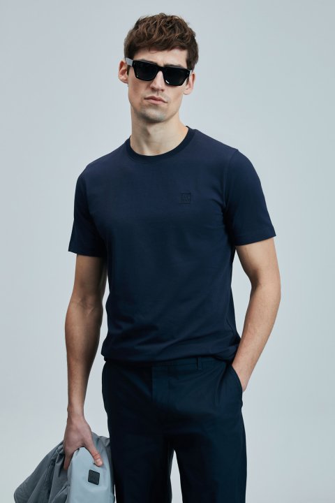 Pablo Modern Grafik T- Shirt Lacivert - Lufian