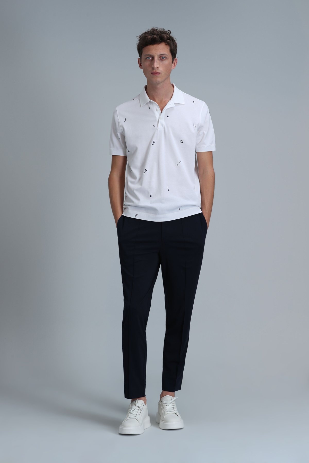 Pascal Smart Erkek Polo Tişört Beyaz - Lufian (1)