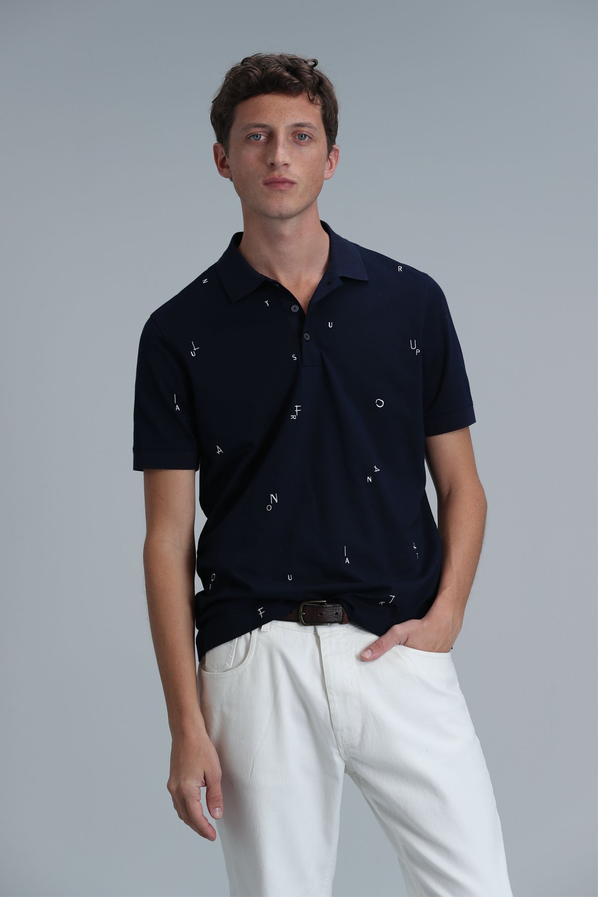 Pascal Smart Erkek Polo Tişört Lacivert - Lufian