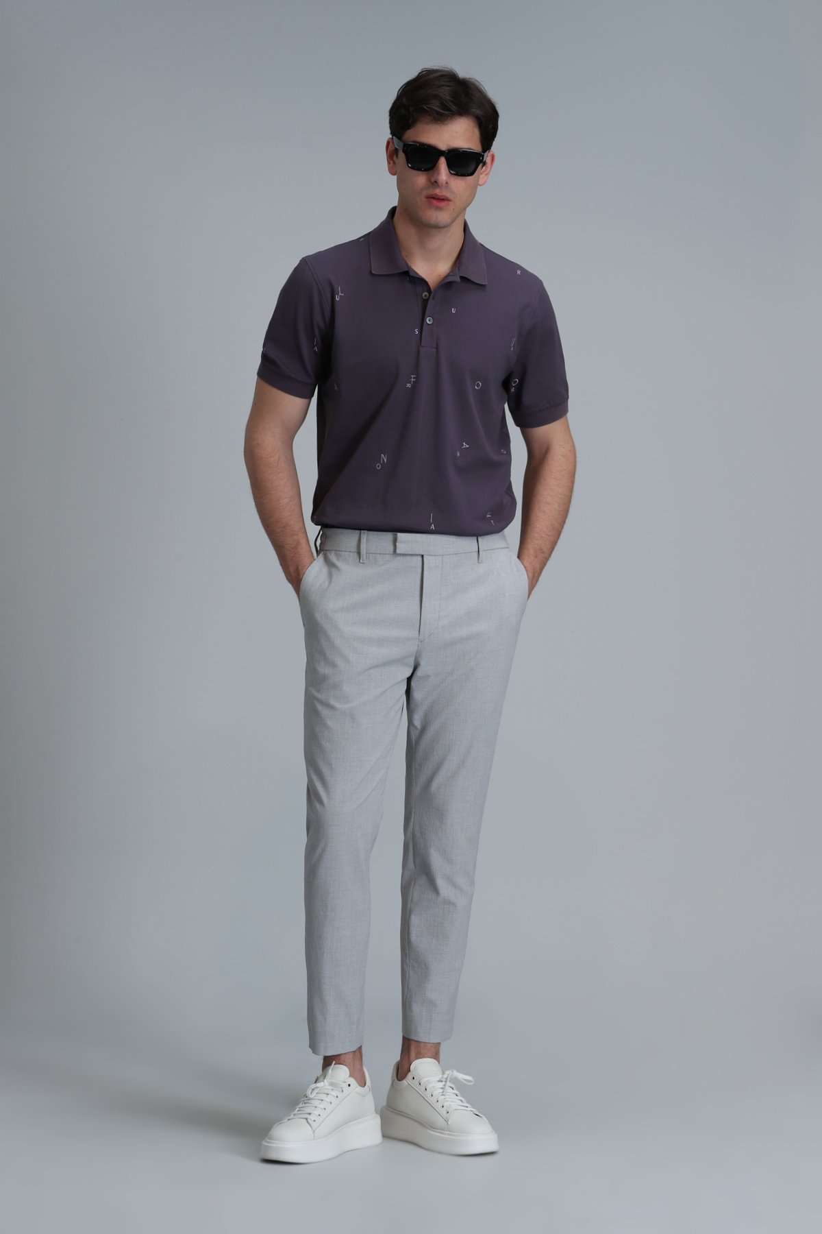 Pascal Smart Erkek Polo Tişört Mürdüm - Lufian (1)