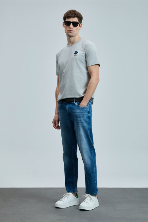 Peace Modern Grafik T- Shirt Gri - Lufian (1)