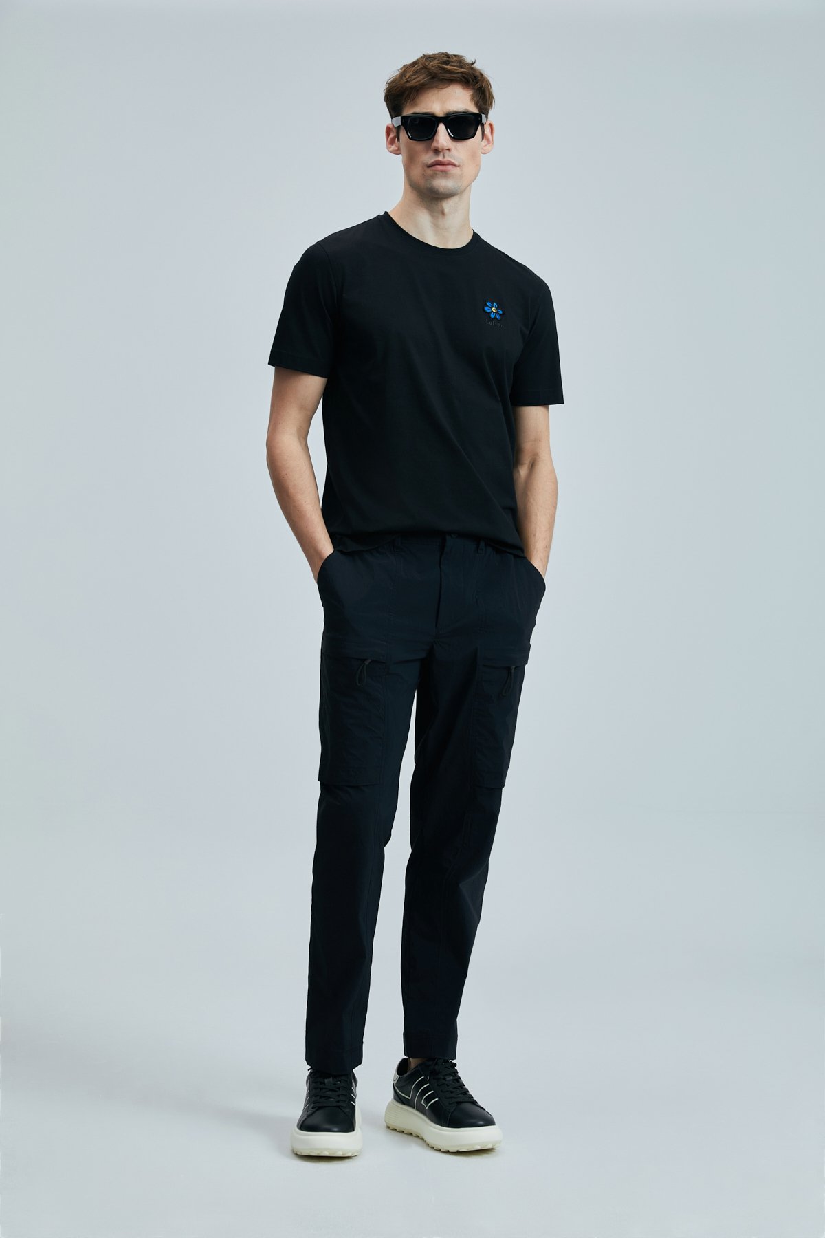 Peace Modern Grafik T- Shirt Siyah - Lufian (1)